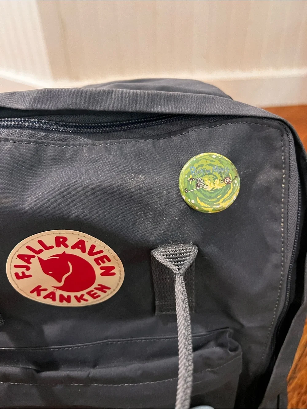 Fjallraven Kånken Mini Super Grey Backpack Vinylon Adjustable Straps Outdoor